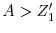  A > Z^\prime_1 