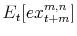 \displaystyle E_t[ex_{t+m}^{m,n}]