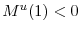  % M^{u}(1)<0
