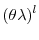  \left( \theta\lambda\right) ^{l}