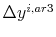  \Delta y^{i,ar3}