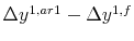  \Delta y^{1,ar1} - \Delta y^{1,f}