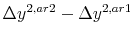  \Delta y^{2,ar2} - \Delta y^{2,ar1}