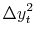 \displaystyle \Delta y_t^2