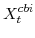 \displaystyle X^{cbi}_{t} 