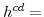  h^{cd}=