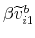  \beta\widetilde{v}_{i1}^{b}