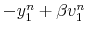  -y_{1}^{n}+\beta v_{1}^{n}% 