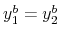  y_{1}% ^{b}=y_{2}^{b}