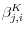 \beta _{j,i}^K 