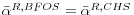 \bar {\alpha }^{R,BFOS}=\bar {\alpha }^{R,CHS}