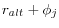 r_{alt} +\phi _j 