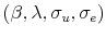 (\beta,\lambda,\sigma_{u},\sigma_{e})