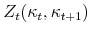  Z_t(\kappa_t,\kappa_{t+1})