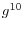 g^{10}