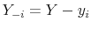 Y_{-i} = Y - y_{i}