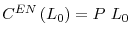 \displaystyle C^{EN}\left( L_{0}\right) =P~L_{0}