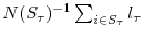  N(S_{\tau})^{-1}\sum_{i \in S_{\tau}}l_{\tau }
