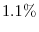  1.1\%