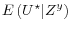  E\left( U^\star \vert Z^y \right)