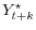  Y_{t+k}^\star
