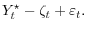 \displaystyle Y_t^\star - \zeta_t + \varepsilon_t.