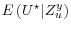  E\left( U^\star \vert Z_u^y \right)