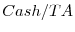  Cash/TA