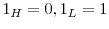  1_H = 0, 1_L = 1