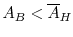  A_B < \overline {A}_H