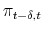  \pi_{t-\delta,t}
