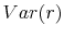 \displaystyle Var(r)