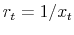  r_t=1/x_t