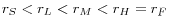 r_S <r_L <r_M <r_H =r_F 