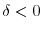  \delta<0