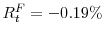  R_{t}^{F}=-0.19\%