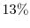  13\%