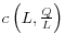 c\left( {L,\frac{Q}{L}} \right)