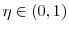  \eta\in(0,1)