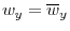  w_{y}=\overline{w}_{y}