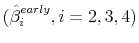  (\hat{\beta}^{early}_i, i=2, 3, 4)