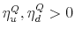 \eta_u^Q, \eta_d^Q>0