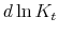 \displaystyle d \ln K_t