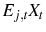 \displaystyle E_{j,t} X_{t}