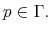  p\in\Gamma.