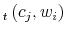  _{t}\left( c_{j},w_{i}\right) 