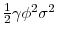  \frac{1}{2}\gamma \phi^{2}\sigma^{2}