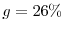  g=26\%