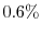  0.6\%