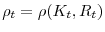  \rho _{t}=\rho(K_{t},R_{t})